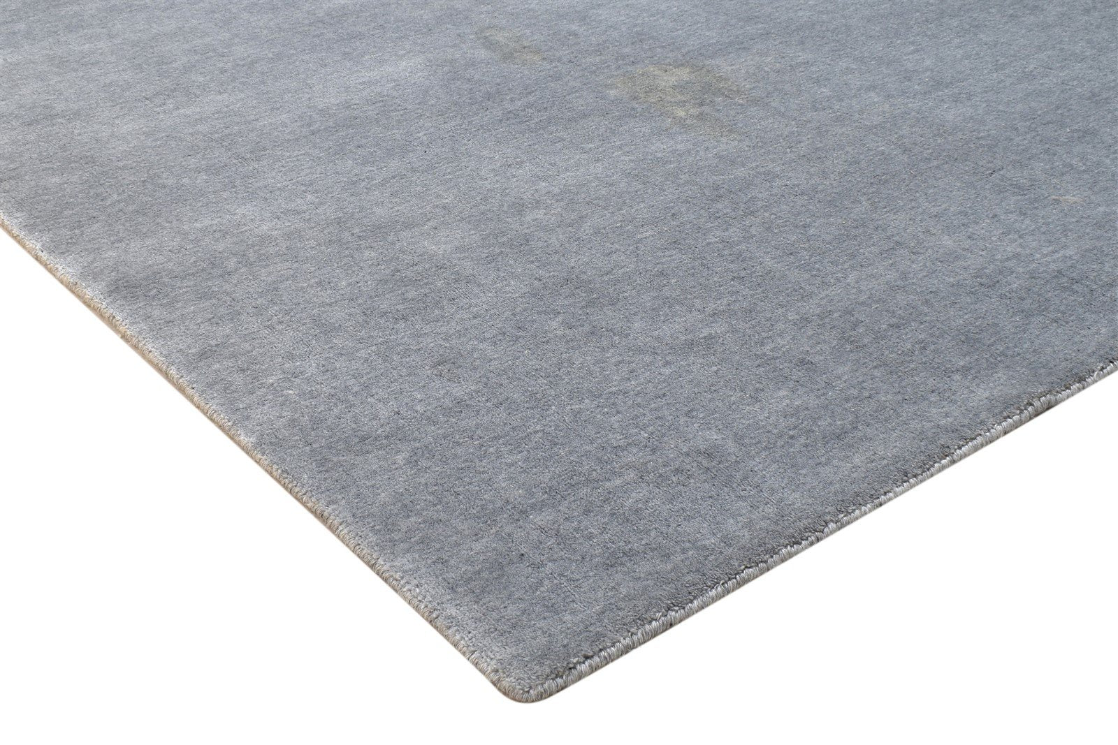 Dark Grey Wool Rug 4X6 Modern Hand Knotted Scandinavian Solid Room Size Carpet 