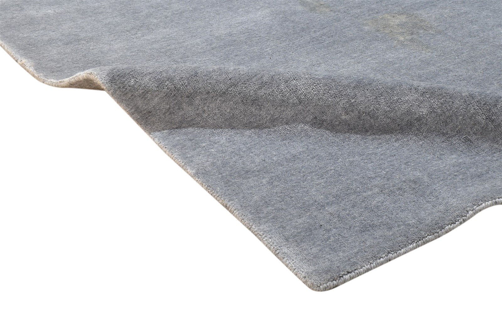 Dark Grey Wool Rug 4X6 Modern Hand Knotted Scandinavian Solid Room Size Carpet 