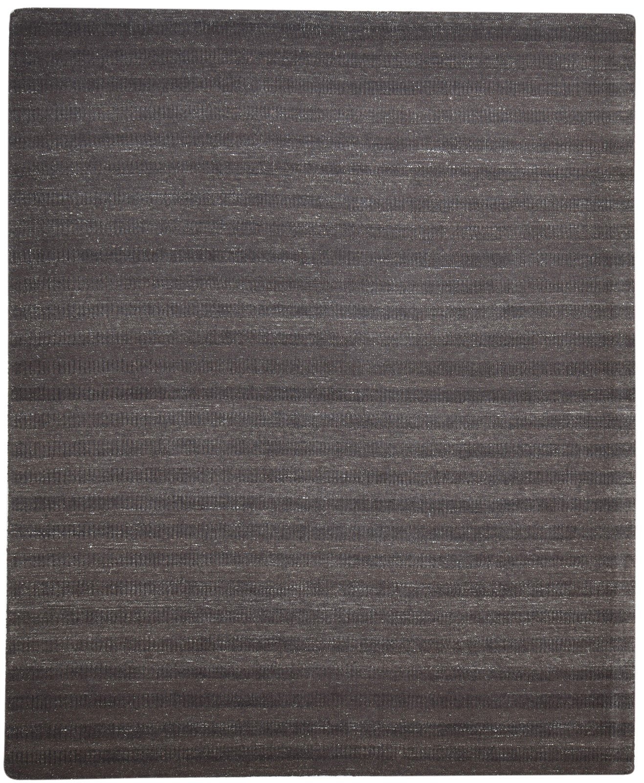 Hand Woven Brown Wool Rug 8' X 10' Modern Scandinavian Solid Large Carpet 