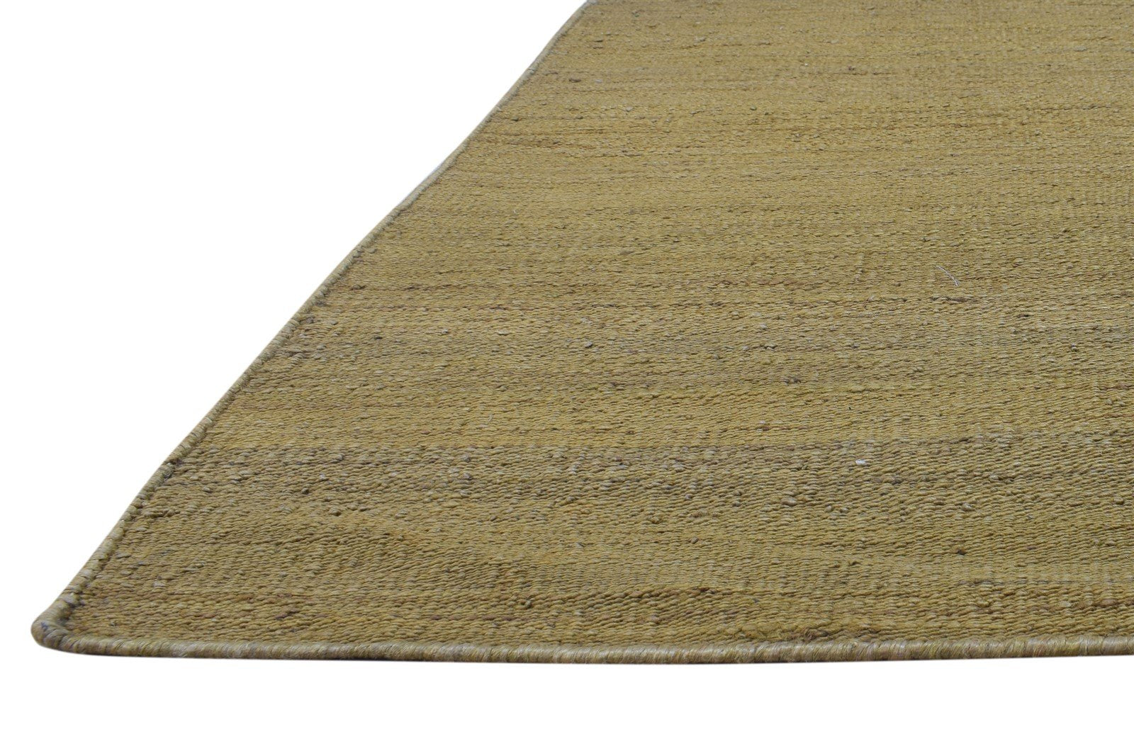 Gold Jute Rug 8' X 11' Modern Hand Woven Scandinavian Solid Large Carpet 