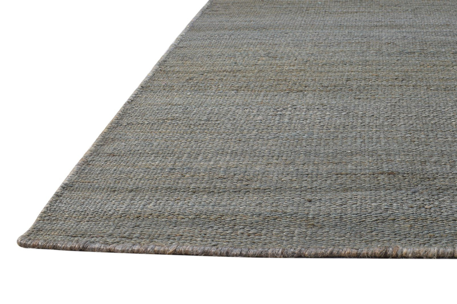 Dark Grey Jute Rug 8' X 11' Modern Hand Woven Scandinavian Solid Large Carpet 