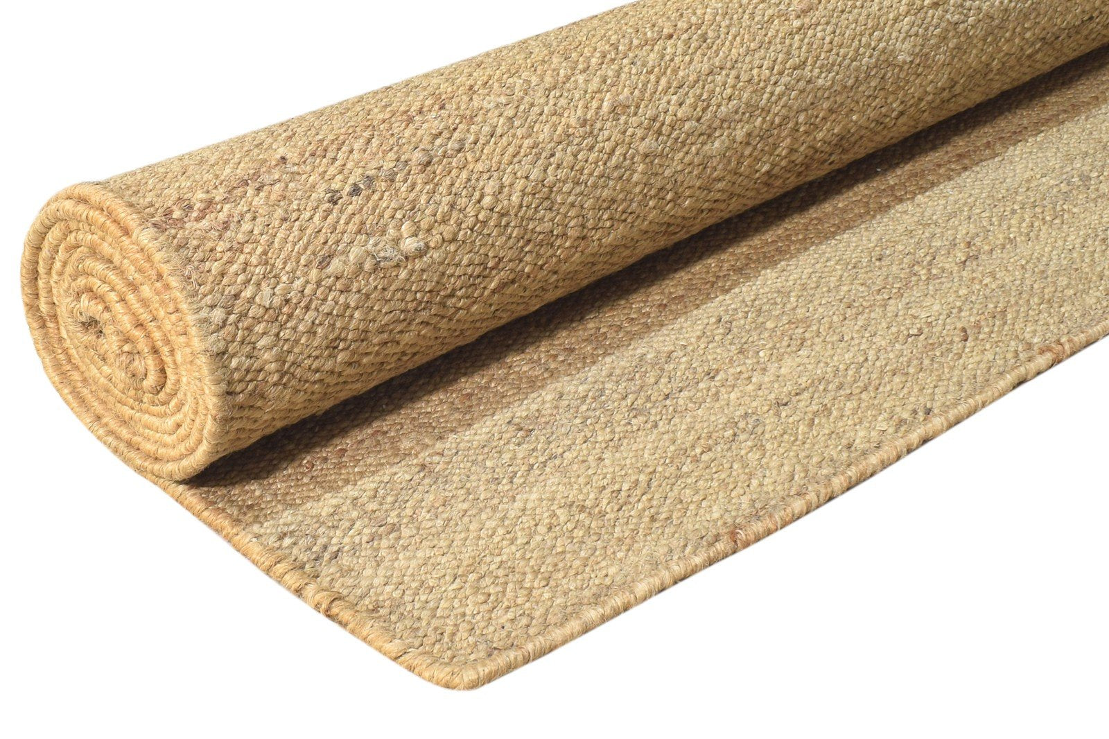 Jute Beige Rug 8' X 10' Modern Hand Woven Scandinavian Solid Large Carpet 