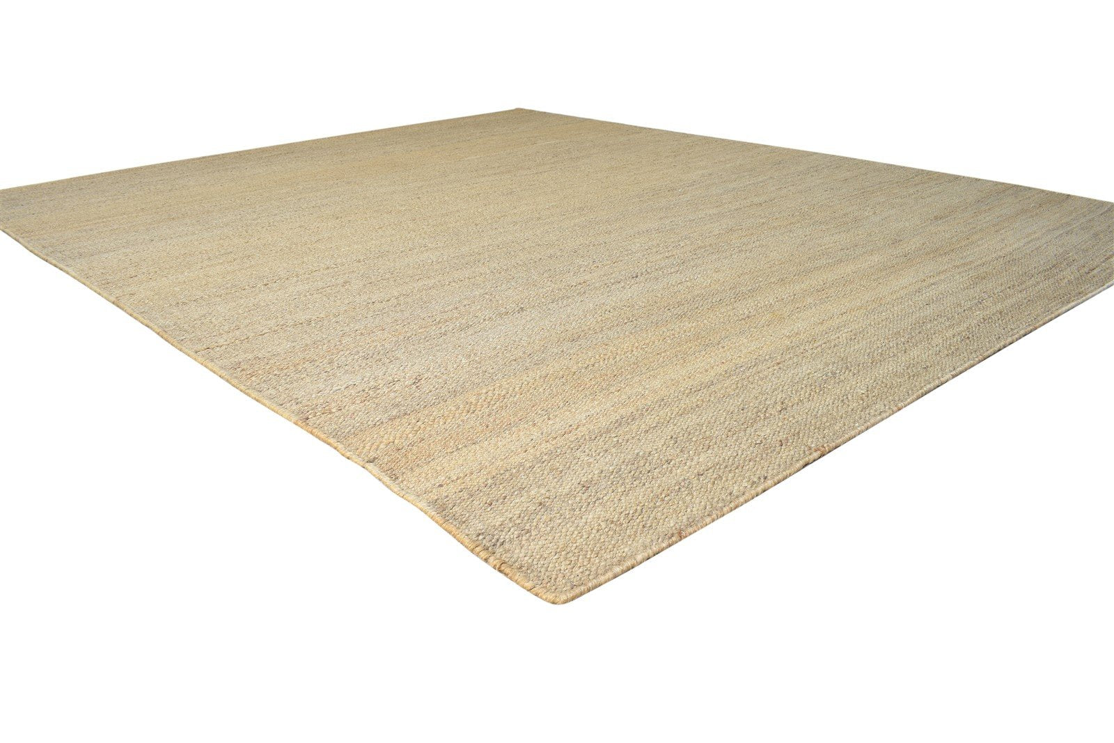 Jute Beige Rug 8' X 10' Modern Hand Woven Scandinavian Solid Large Carpet 