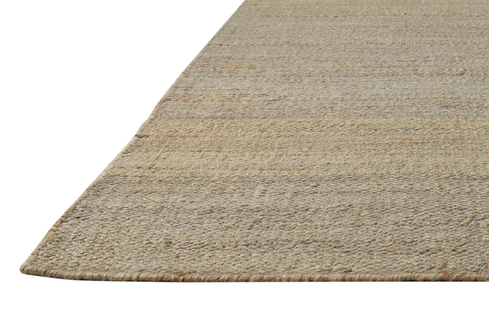 Jute Beige Rug 8' X 10' Modern Hand Woven Scandinavian Solid Large Carpet 