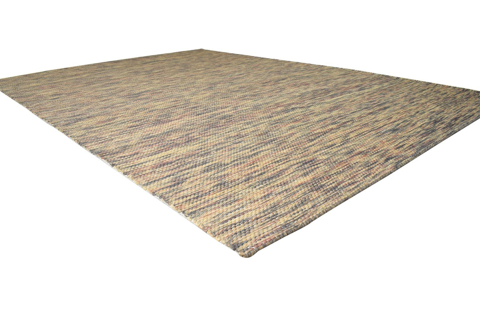 8' X 11' Rug Wool Beige Modern Hand Woven Scandinavian Abstract Large Carpet 