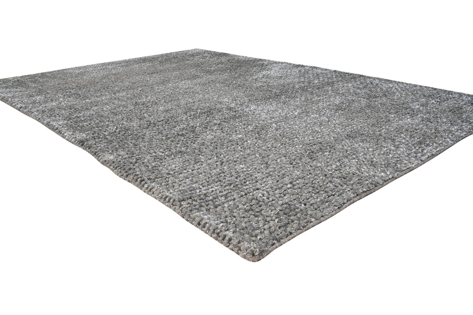 Wool Charcoal Rug 7' X 10' Modern Hand Woven Scandinavian Solid Large Carpet 