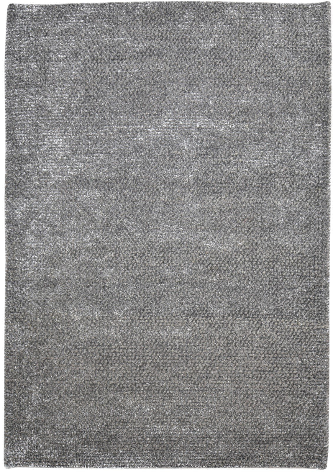 Wool Charcoal Rug 7' X 10' Modern Hand Woven Scandinavian Solid Large Carpet 