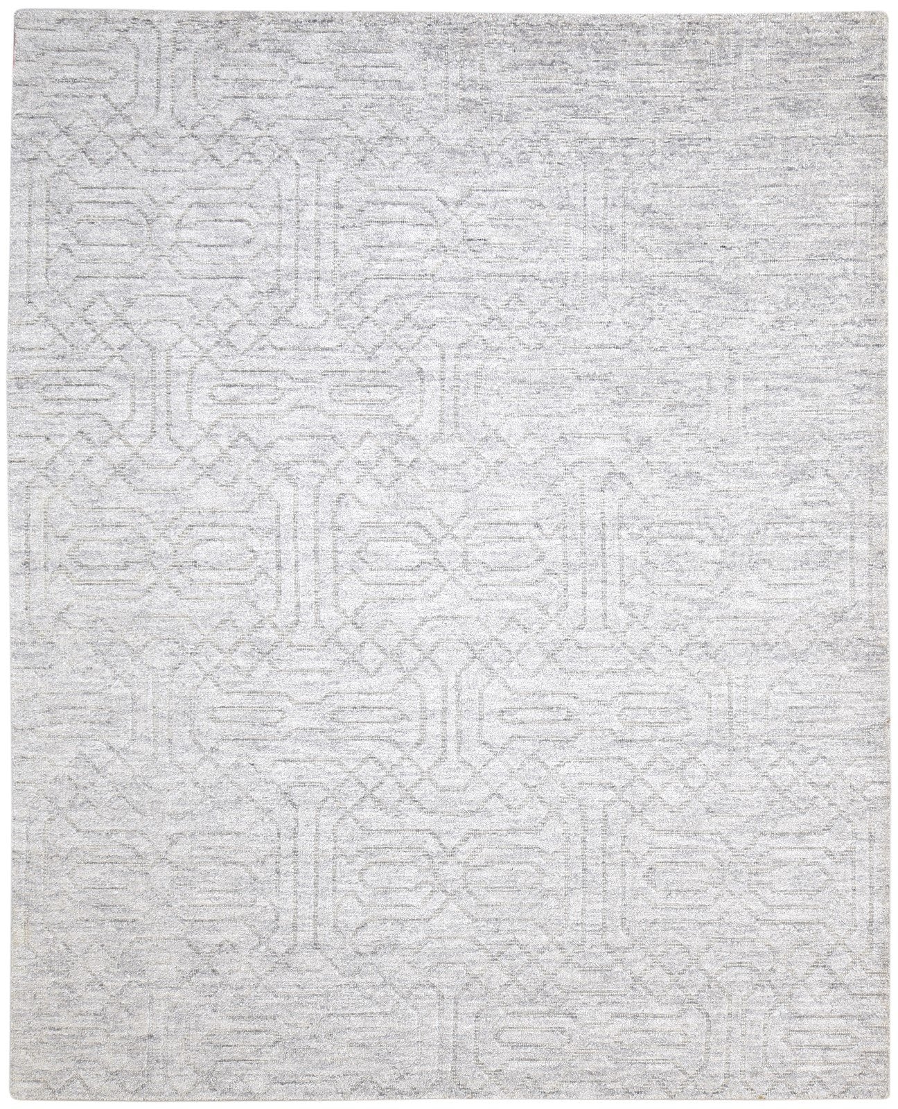 Rayon From Bamboo Grey Rug 8X10 Modern Hand Woven Scandinavian Geometric Large 