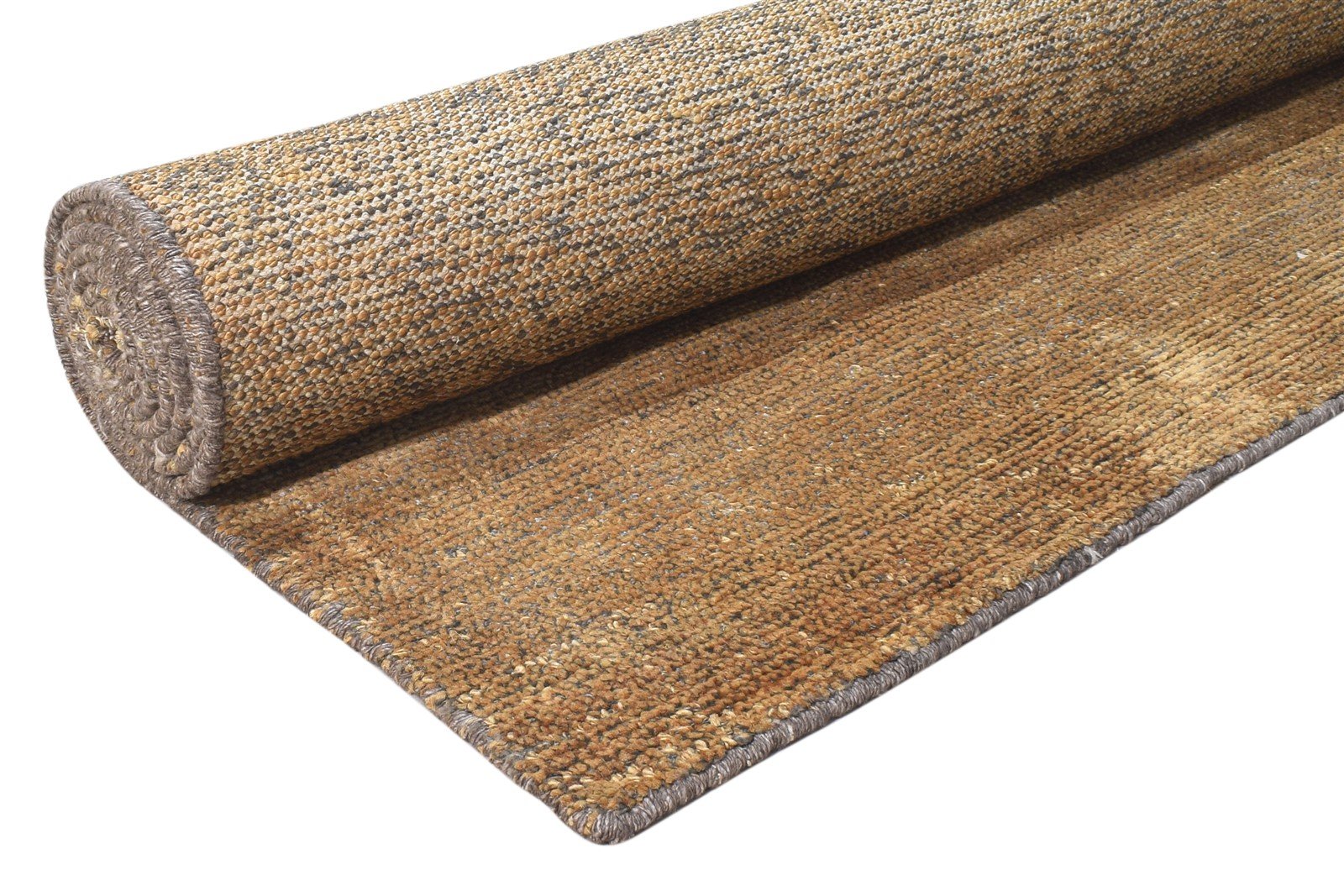 Jute Brown Rug 8' X 10' Modern Hand Woven Scandinavian Solid Large Carpet 