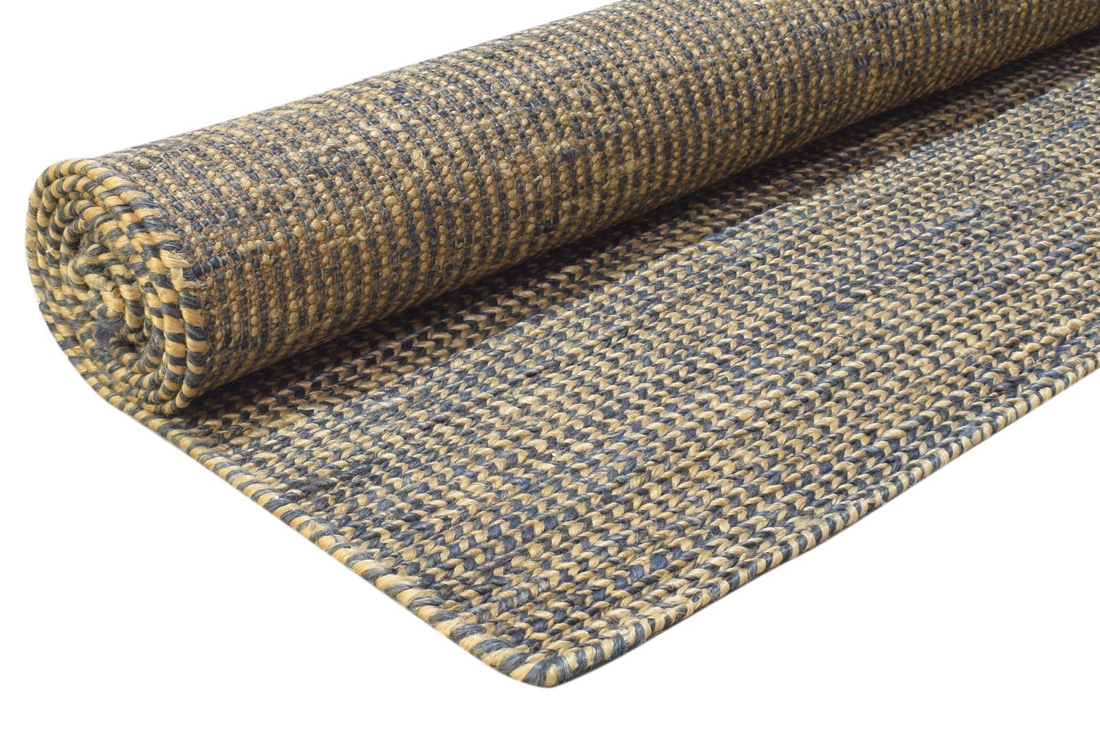 8' X 11' Rug Jute Brown Modern Hand Woven Scandinavian Solid Large Carpet 