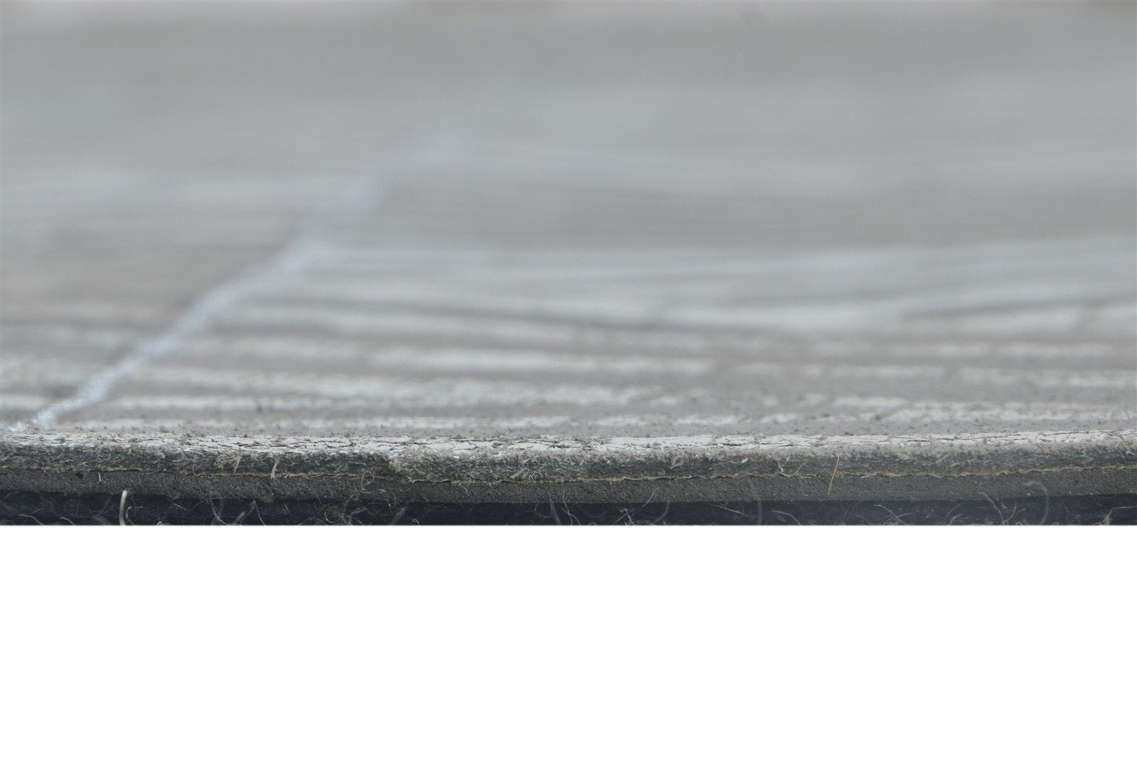 Hand Woven Dark Grey Leather Rug 8X10 Modern Scandinavian Geometric Large Carpet  Area Rug 