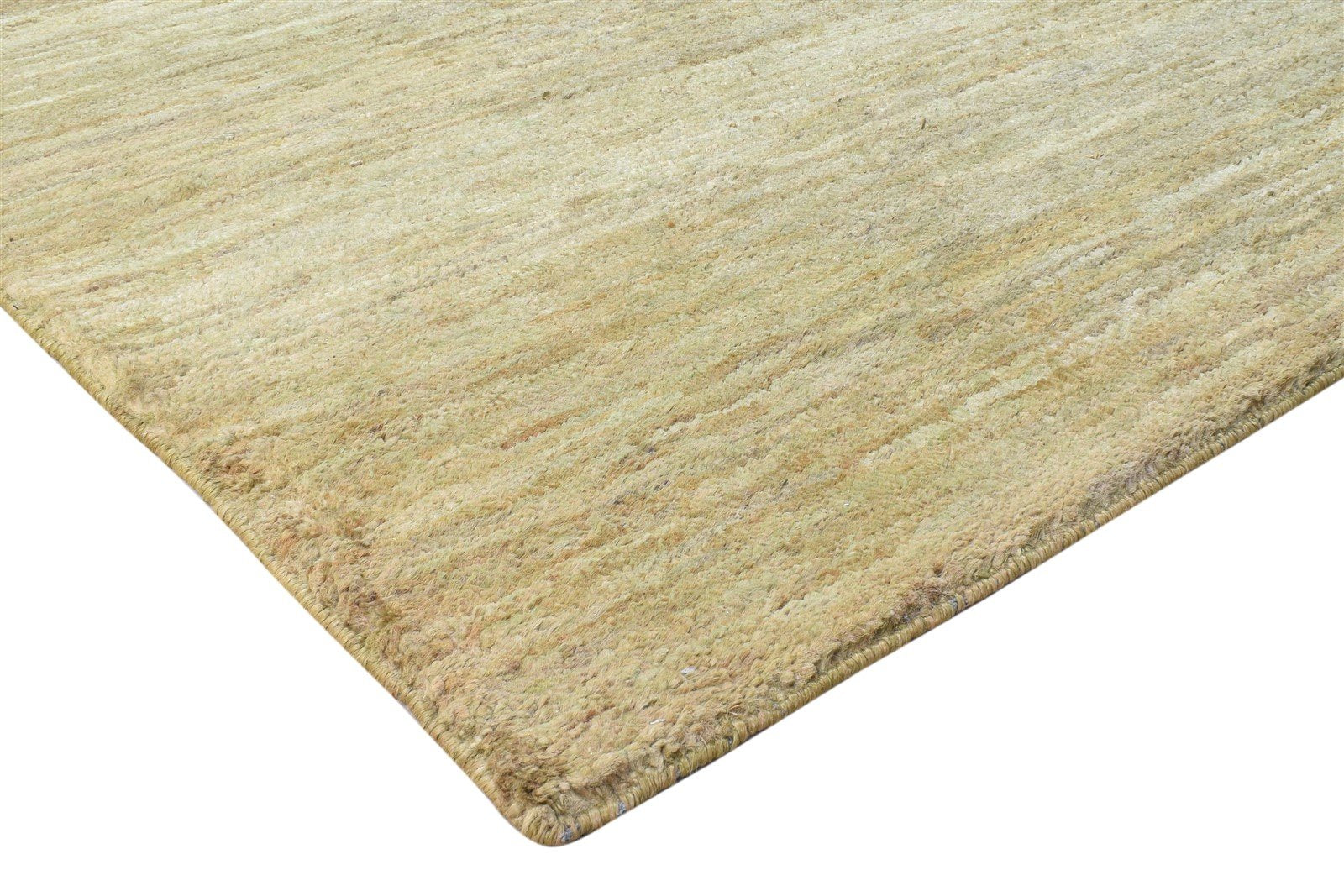 Beige Wool Rug 5' X 11' Modern Hand Woven Scandinavian Solid Room Size Carpet 