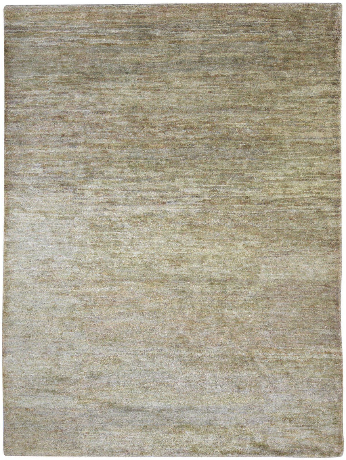 Beige Wool Rug 5' X 11' Modern Hand Woven Scandinavian Solid Room Size Carpet 