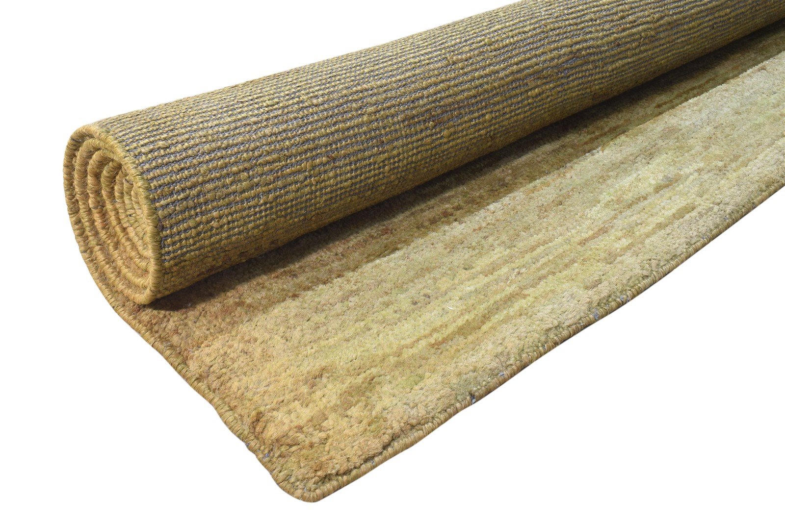 Beige Jute Rug 8' X 11' Modern Hand Knotted Scandinavian Solid Large Carpet 