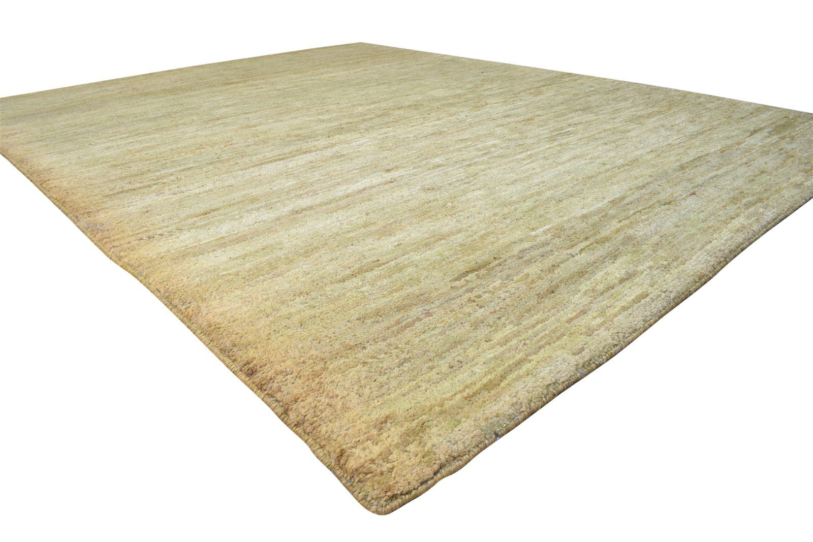 Beige Jute Rug 8' X 11' Modern Hand Knotted Scandinavian Solid Large Carpet 