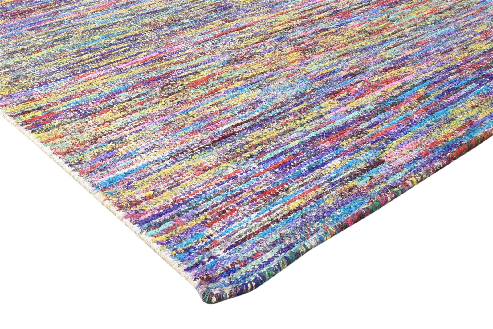 Rayon From Bamboo Multi Color Rug 8X10 Modern Hand Woven Bohemian Bohemian Large 