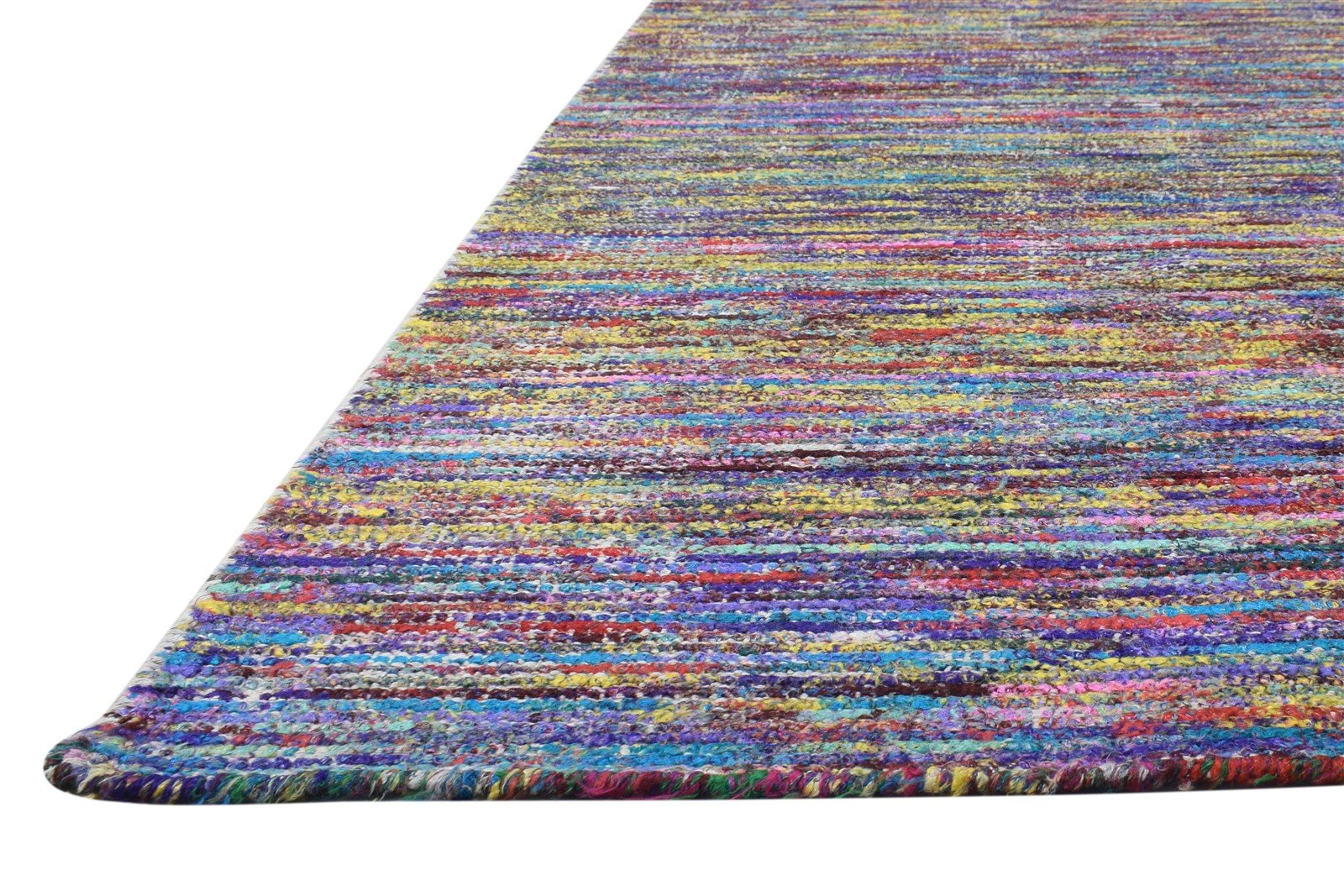 Rayon From Bamboo Multi Color Rug 8X10 Modern Hand Woven Bohemian Bohemian Large 