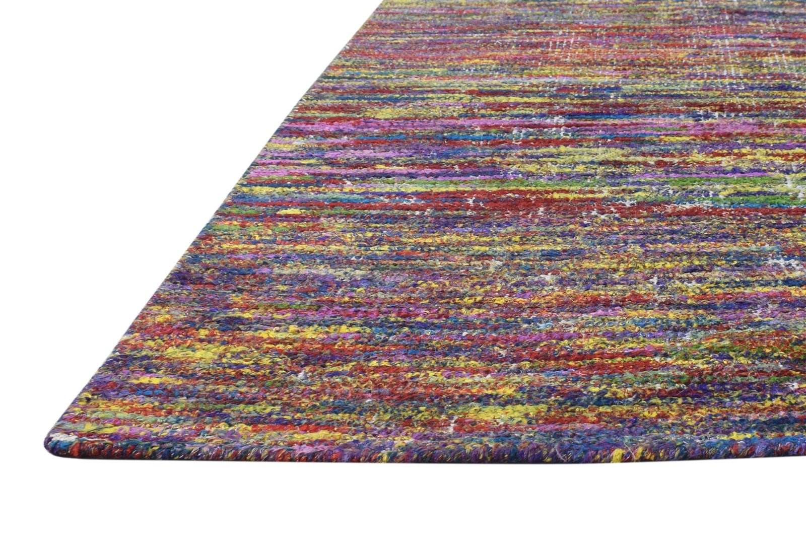 Rayon From Bamboo Multi Color Rug 5X8 Modern Hand Woven Bohemian Solid Room Size 