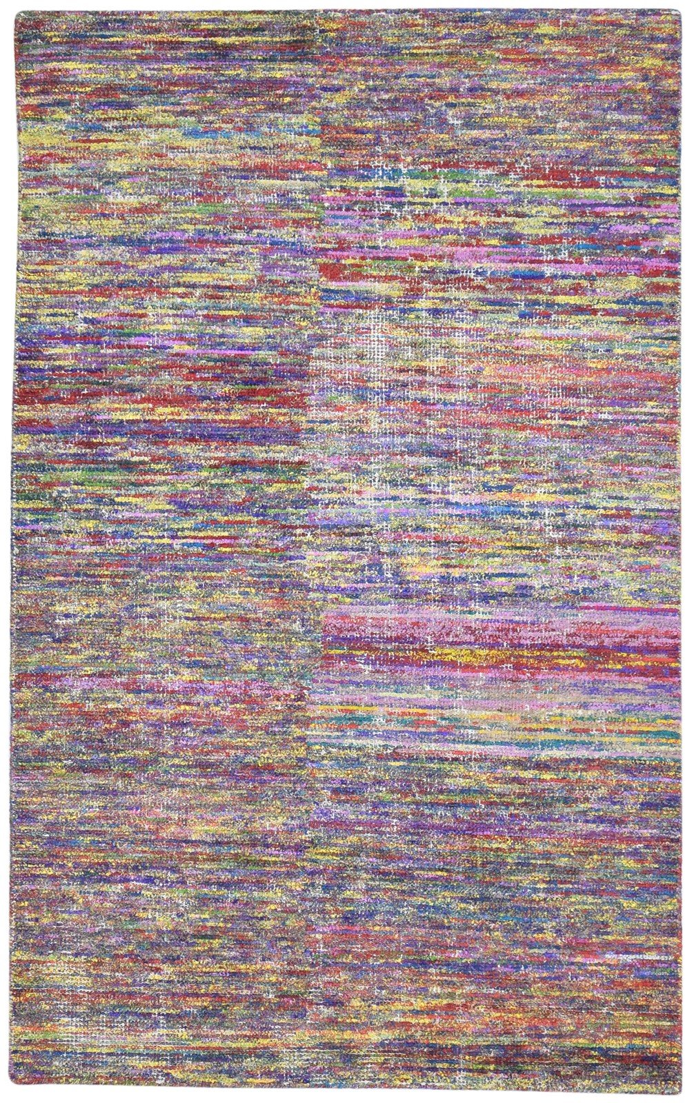 Rayon From Bamboo Multi Color Rug 5X8 Modern Hand Woven Bohemian Solid Room Size 