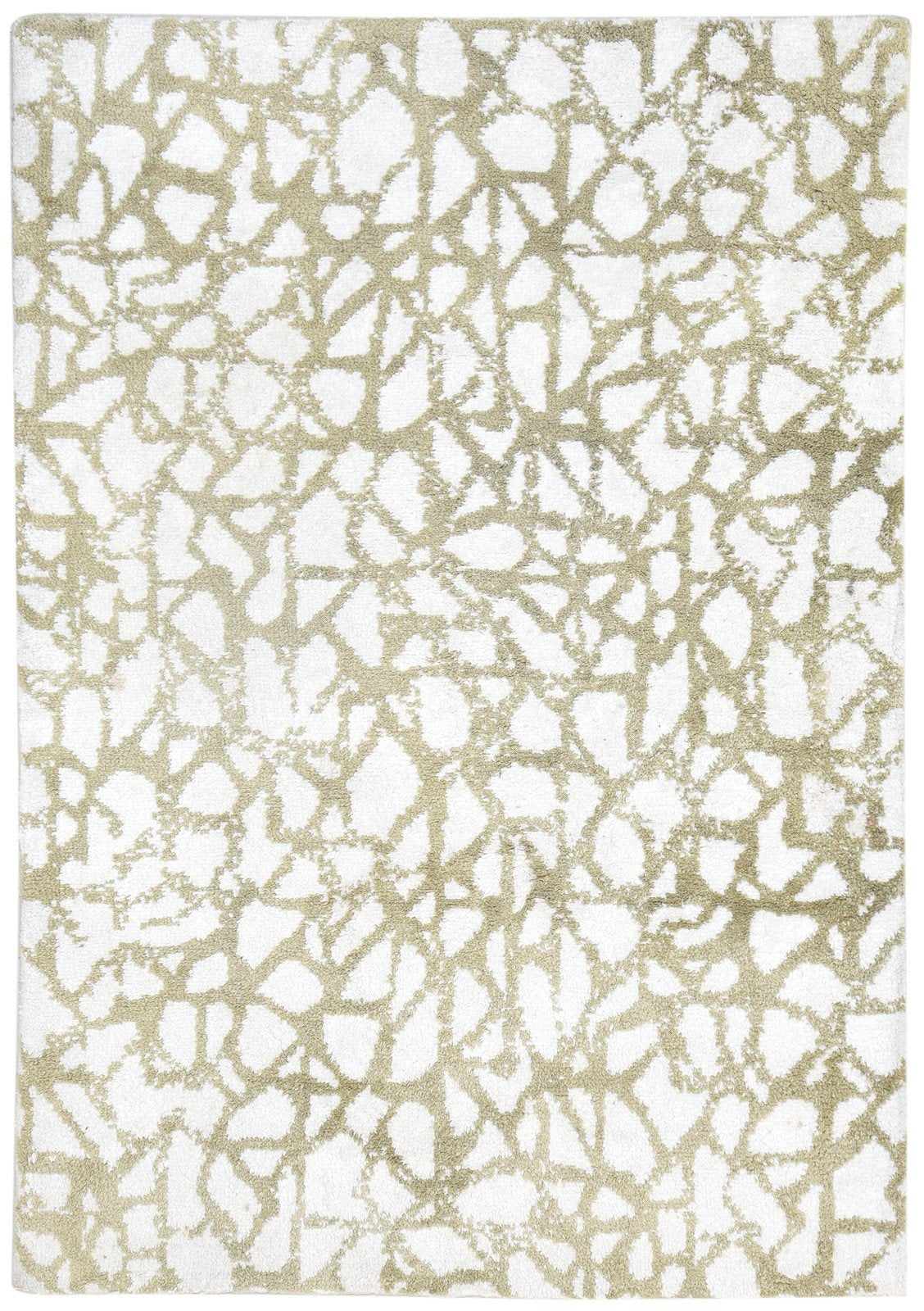 6' X 8' Rug Pet Yarn Gold Modern Hand Knotted Moroccan Abstract Room Size Carpet 