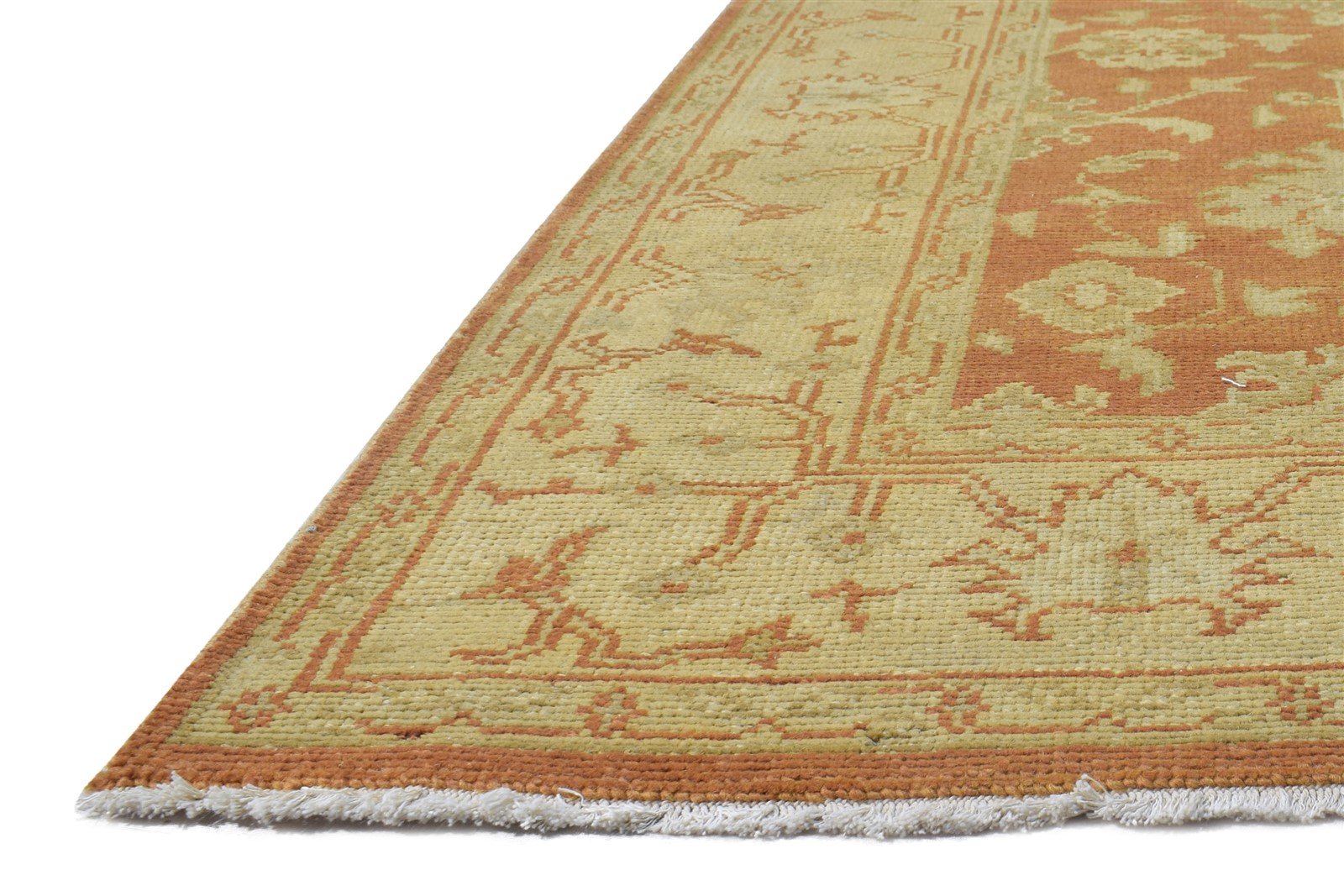 Rust Wool Rug 5' X 8' Persian Hand Knotted Oushak Oriental Room Size Carpet 