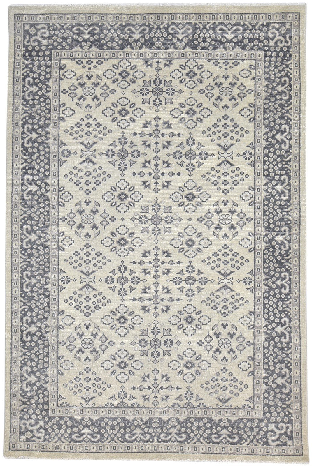 6' X 9' Rug Wool Beige Persian Hand Knotted Bokhara Oriental Room Size Carpet 