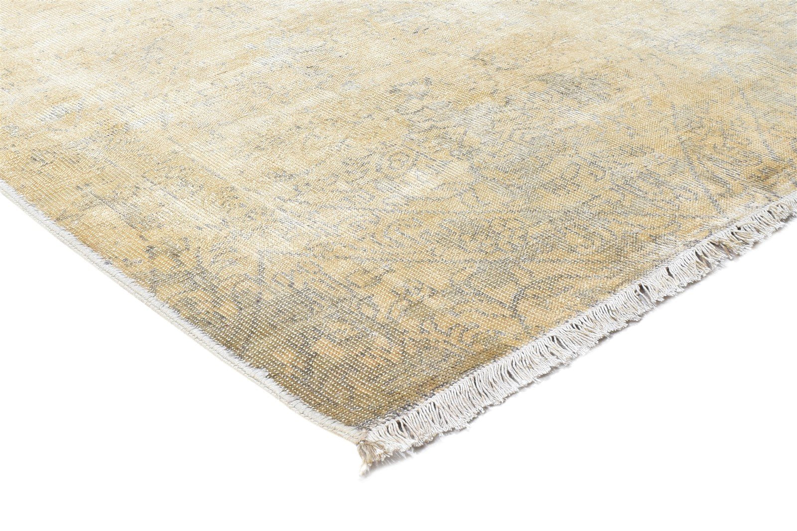 Silk Gold Rug 6' X 8' Modern Hand Knotted French Abstract Room Size Carpet 