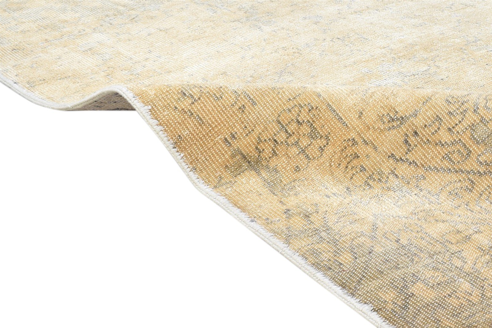 Silk Gold Rug 6' X 8' Modern Hand Knotted French Abstract Room Size Carpet 