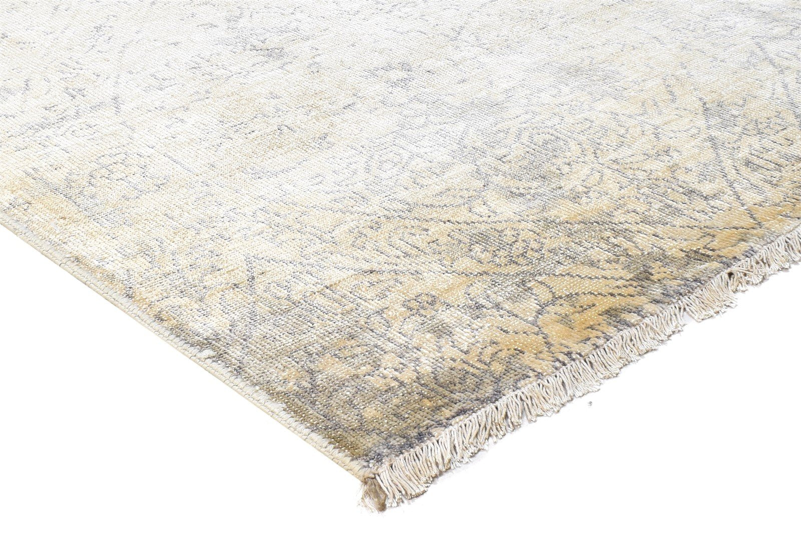 5' X 8' Rug Silk Sage Modern Hand Knotted French Abstract Room Size Carpet 