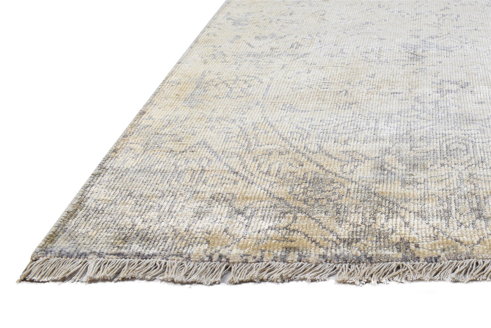 5' X 8' Rug Silk Sage Modern Hand Knotted French Abstract Room Size Carpet 