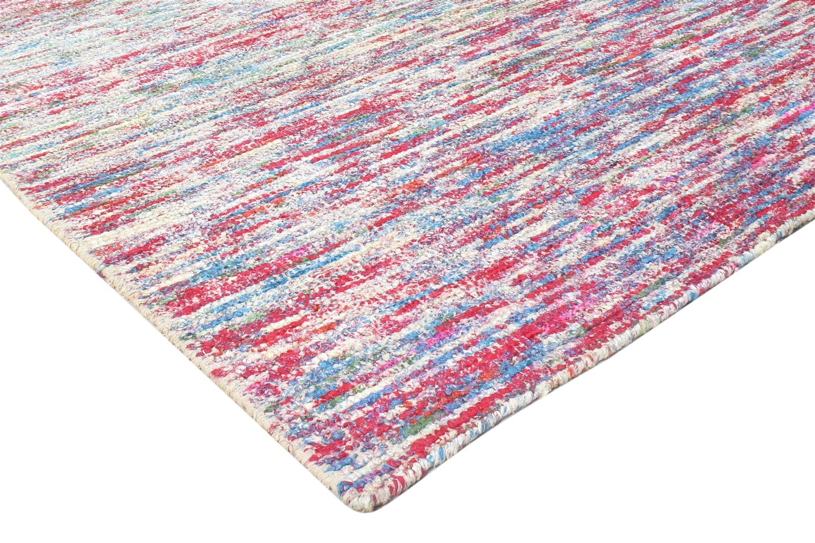 Rayon From Bamboo Multi Color Rug 8X11 Modern Hand Woven Bohemian Striped Large 