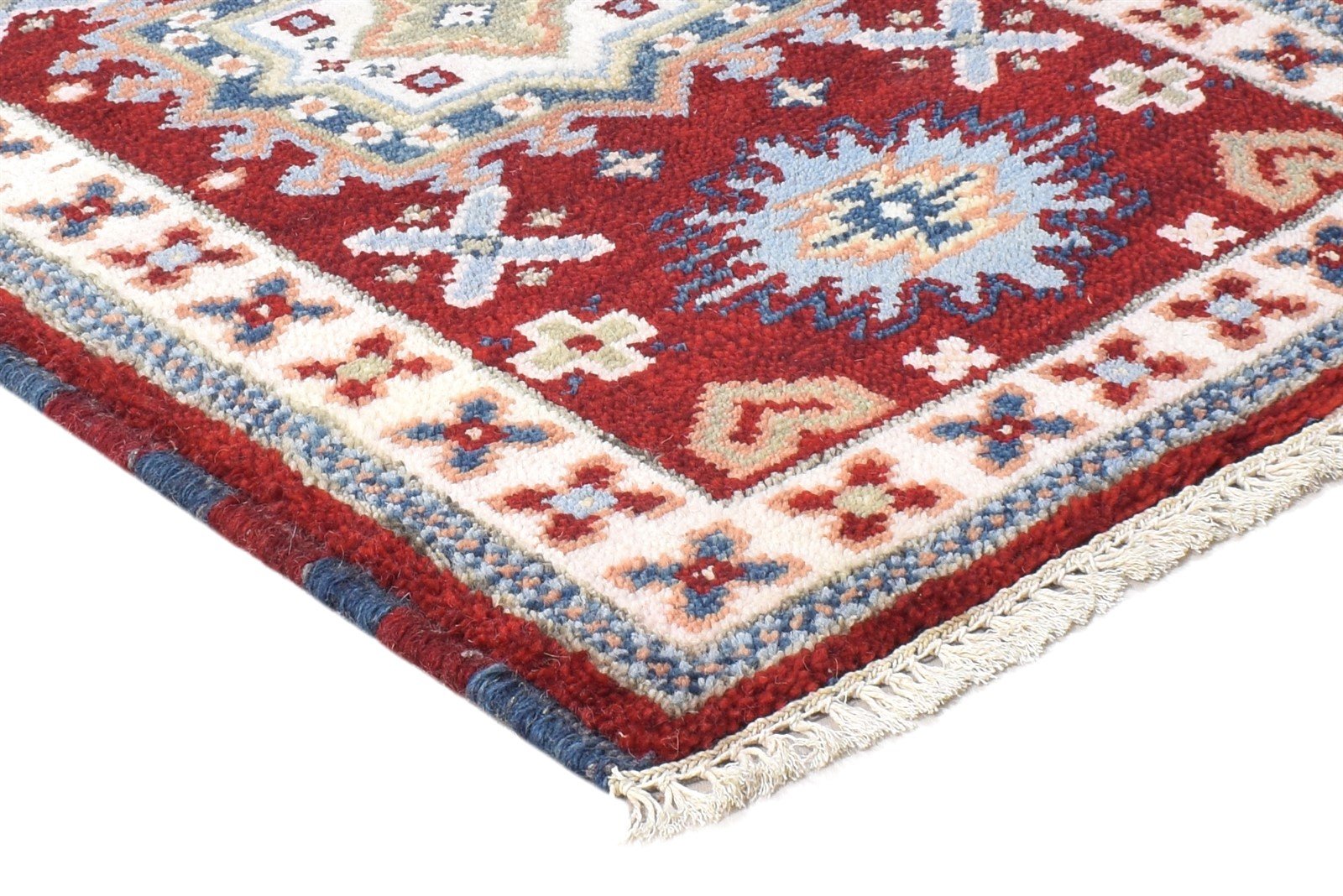 Red Wool Rug 2' X 3' Persian Hand Knotted Kazak Oriental Small Carpet 