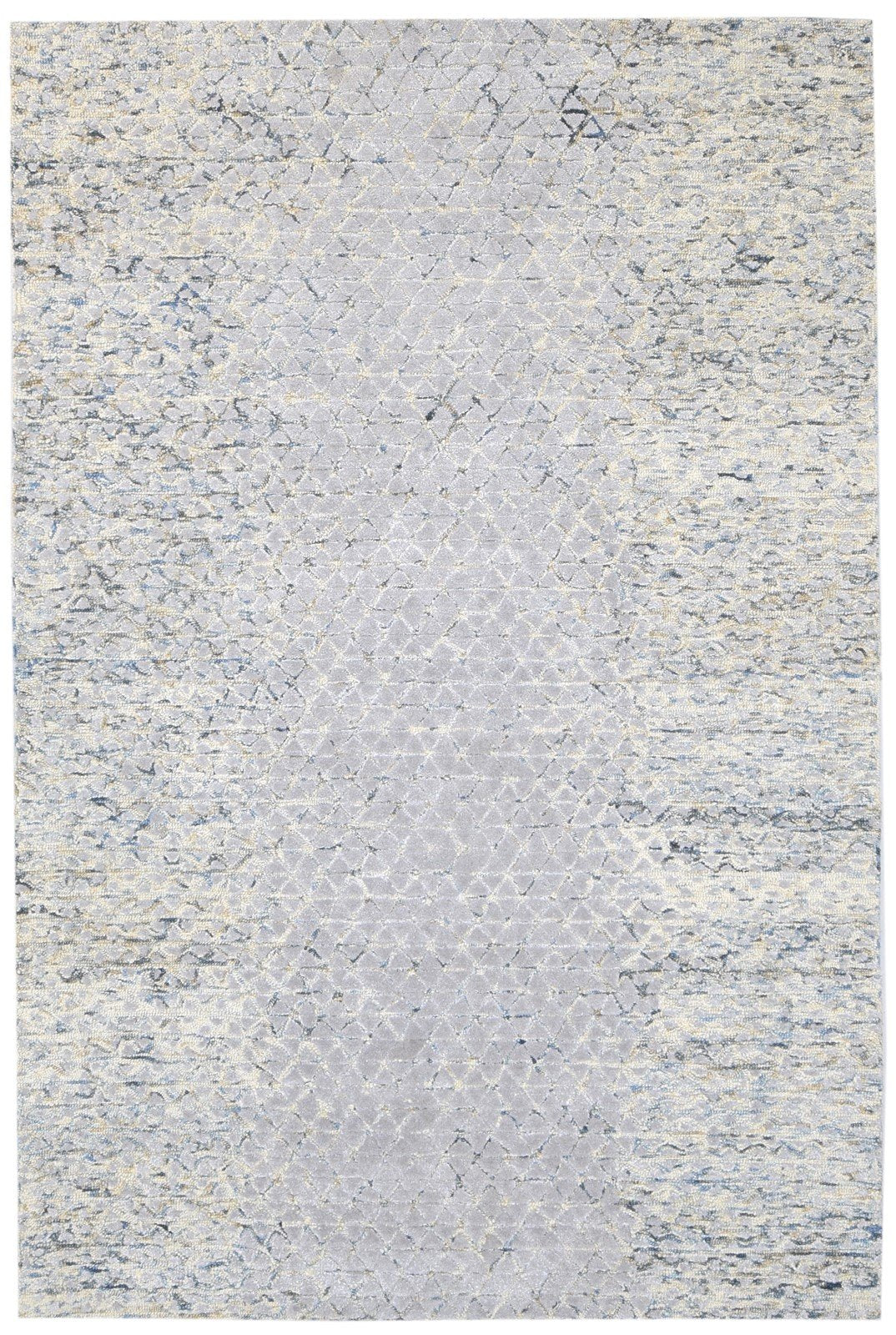 Wool Grey Rug 6' X 9' Modern Hand Tufted Indian Abstract Room Size Carpet 