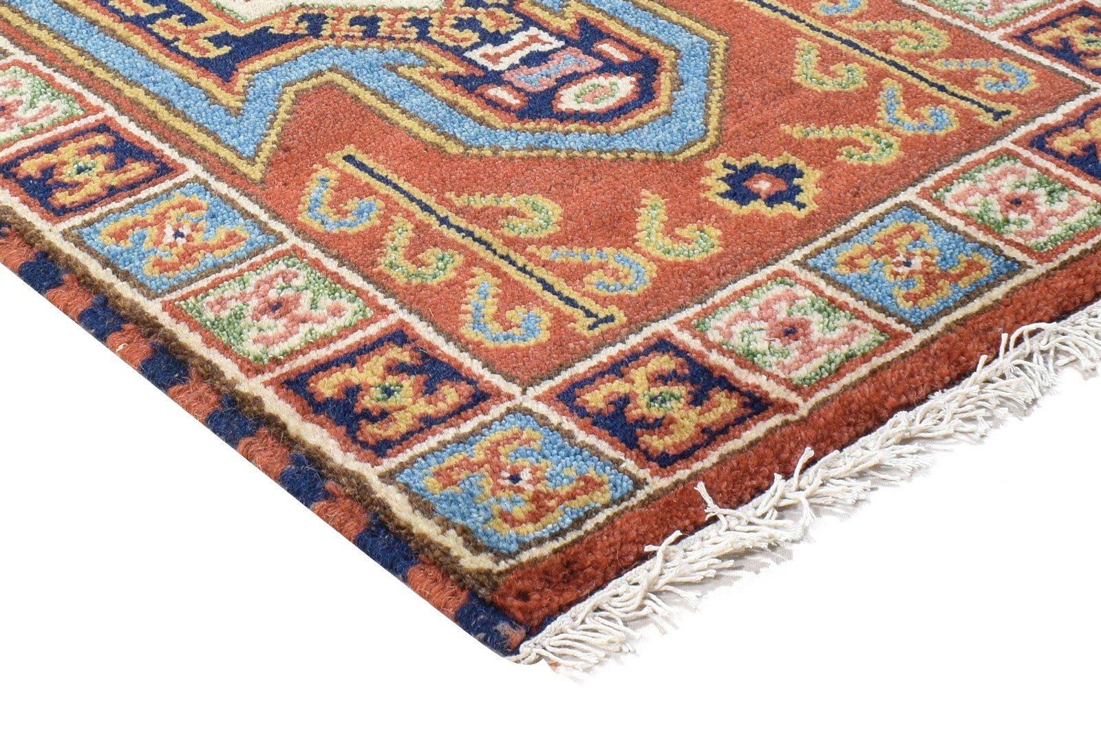 2' X 4' Rug Wool Rust Persian Hand Knotted Kazak Oriental Small Carpet 