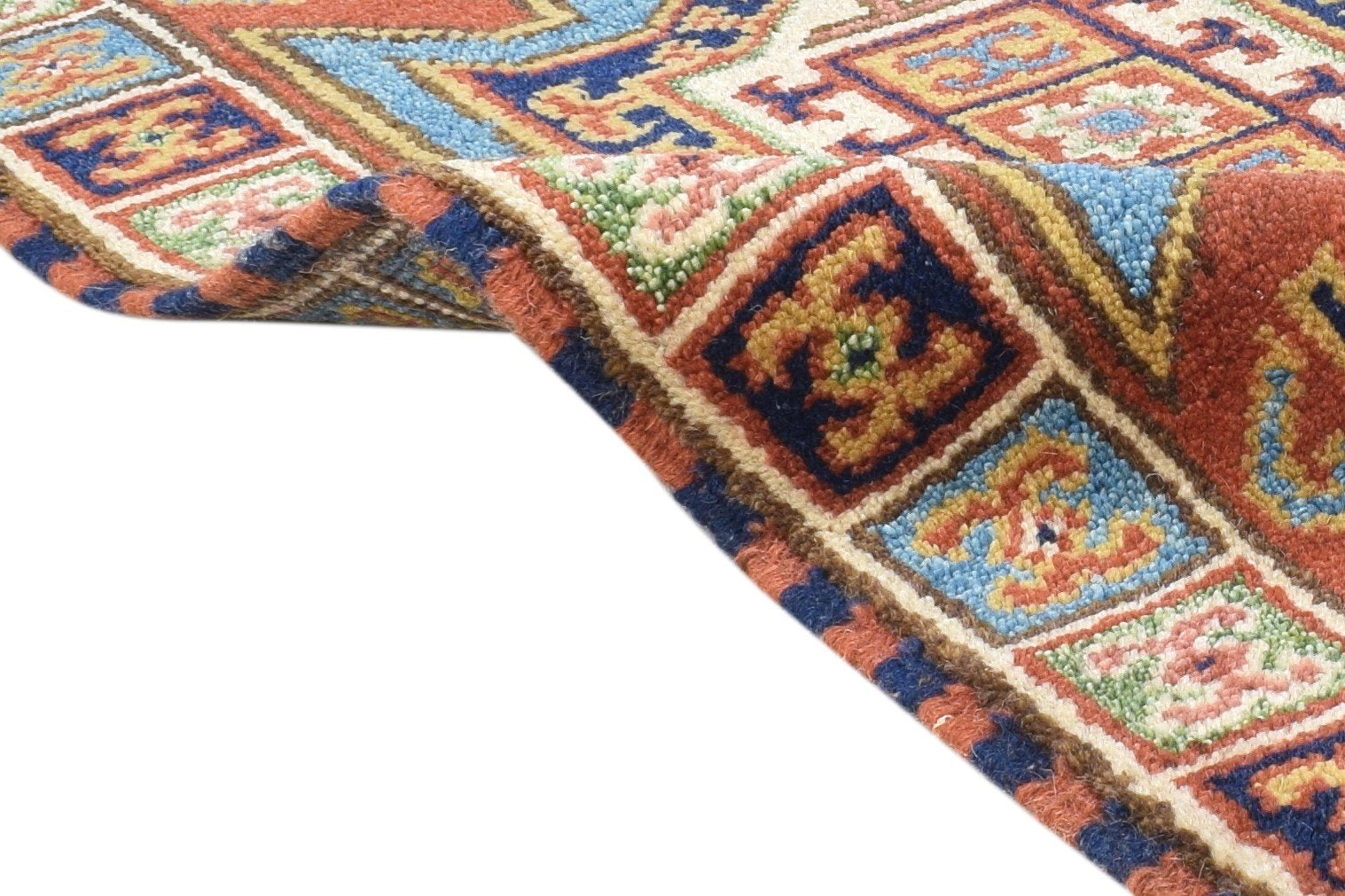 2' X 4' Rug Wool Rust Persian Hand Knotted Kazak Oriental Small Carpet 