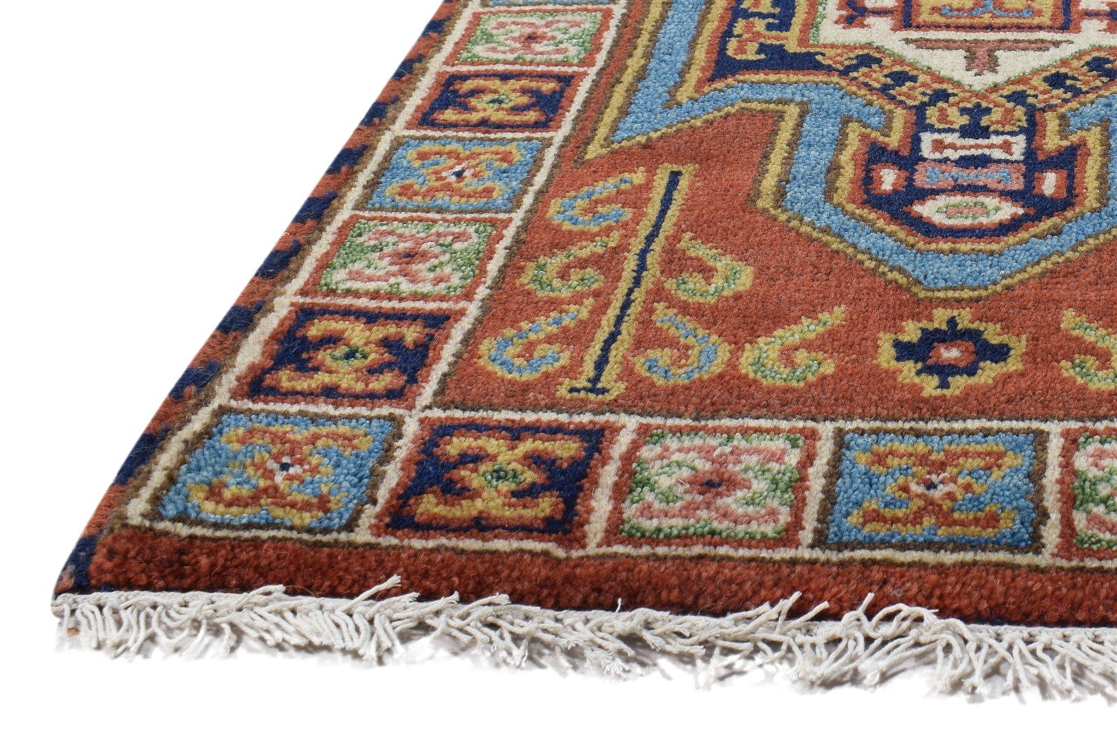 2' X 4' Rug Wool Rust Persian Hand Knotted Kazak Oriental Small Carpet 