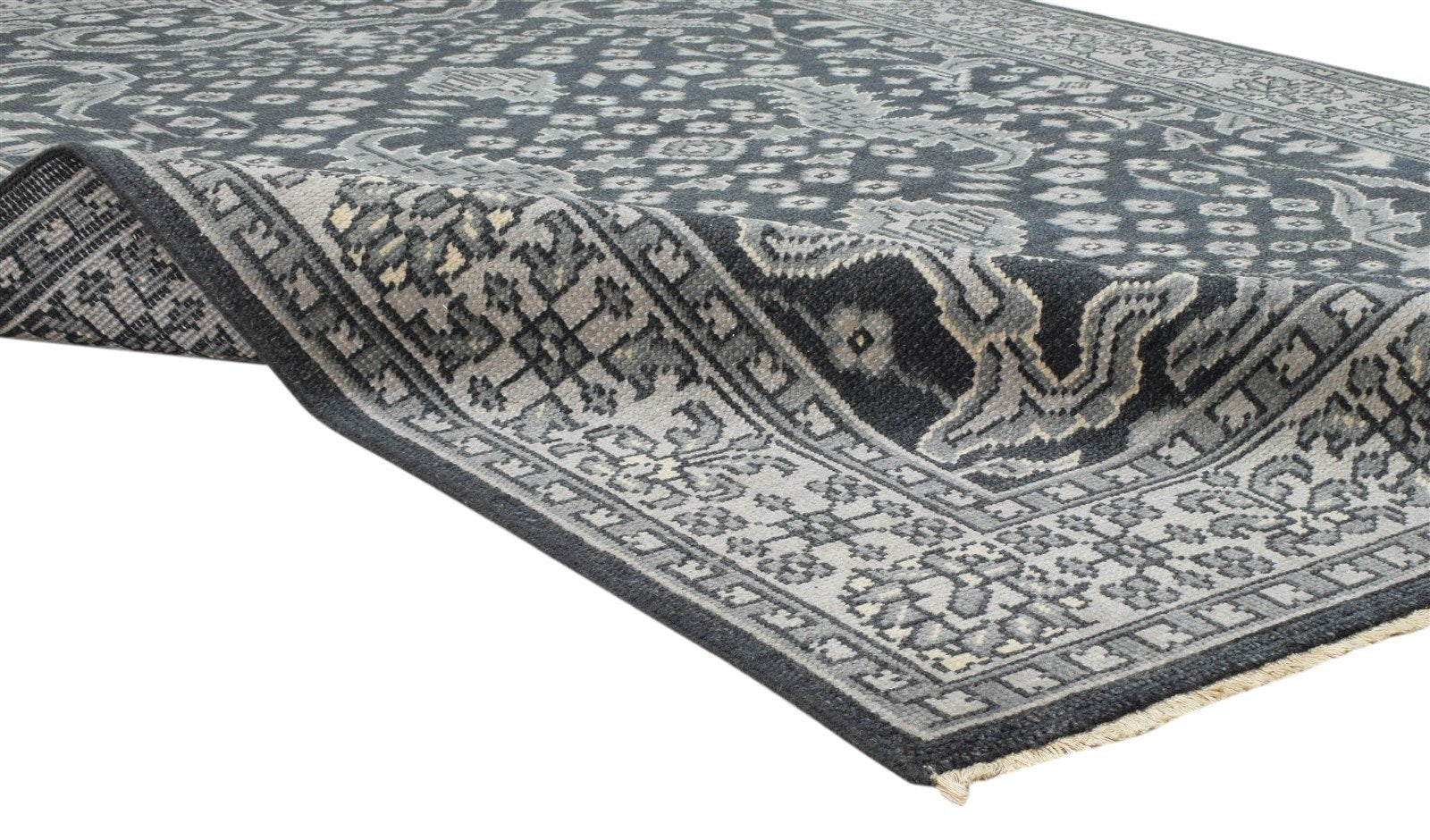 Wool Black Rug 6' X 9' Persian Hand Knotted Kazak Oriental Room Size Carpet 