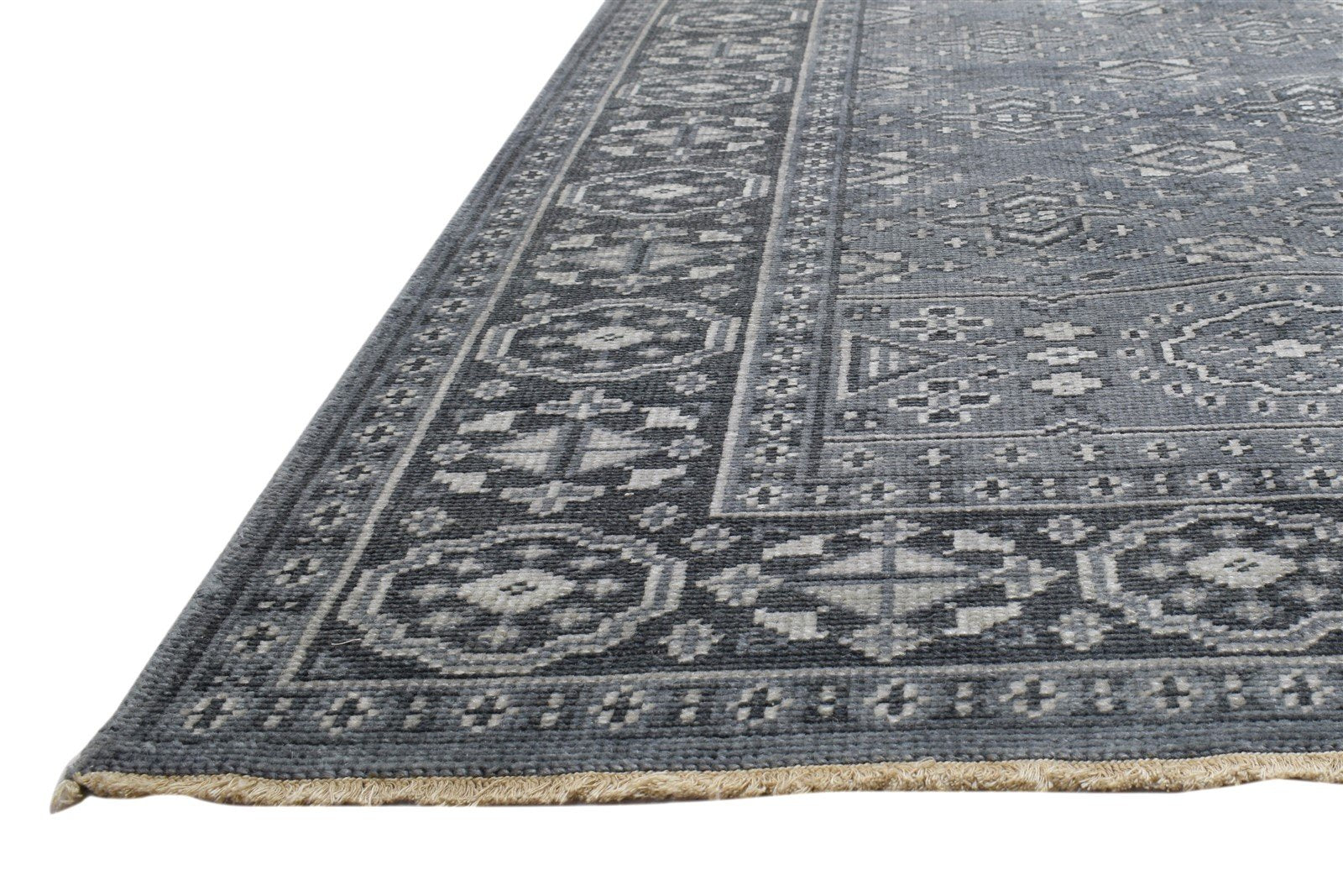 6' X 9' Rug Wool Grey Persian Hand Knotted Kazak Oriental Room Size Carpet