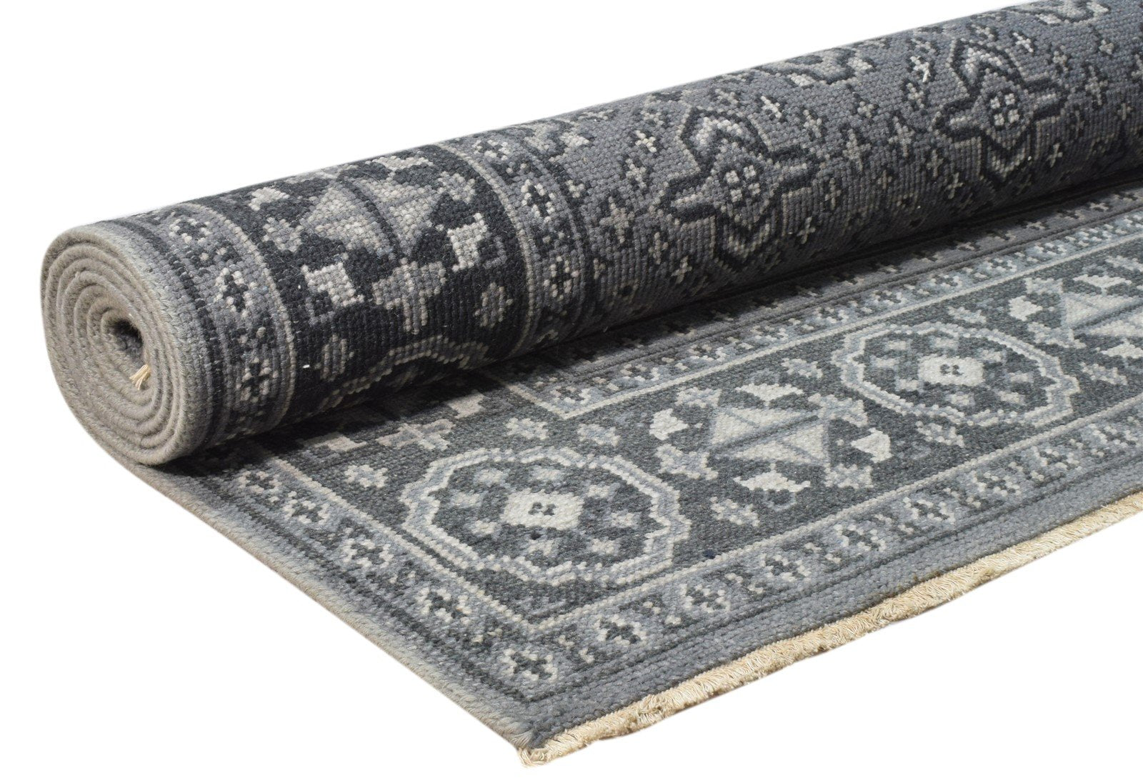 Grey Wool Rug 6' X 9' Persian Hand Knotted Kazak Oriental Room Size Carpet 