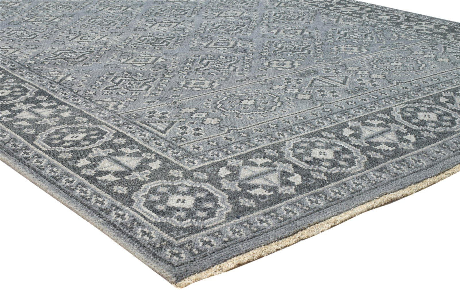 Grey Wool Rug 6' X 9' Persian Hand Knotted Kazak Oriental Room Size Carpet 