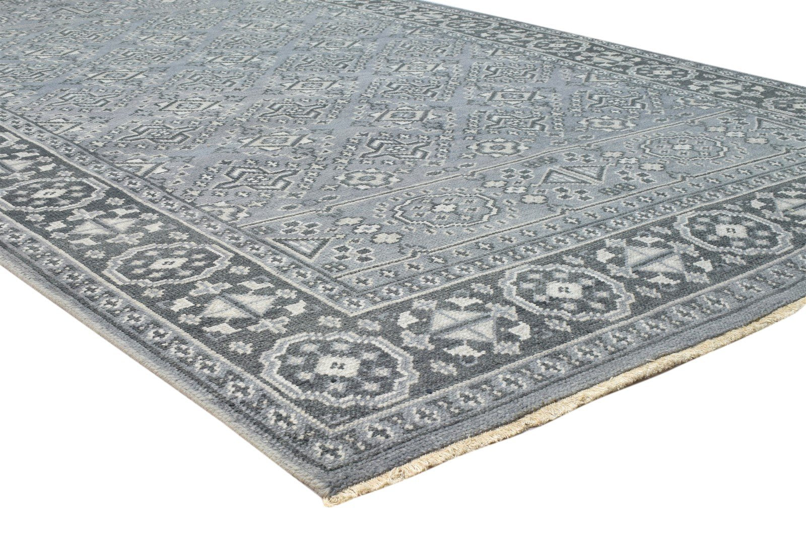 Grey Wool Rug 6' X 9' Persian Hand Knotted Kazak Oriental Room Size Carpet 