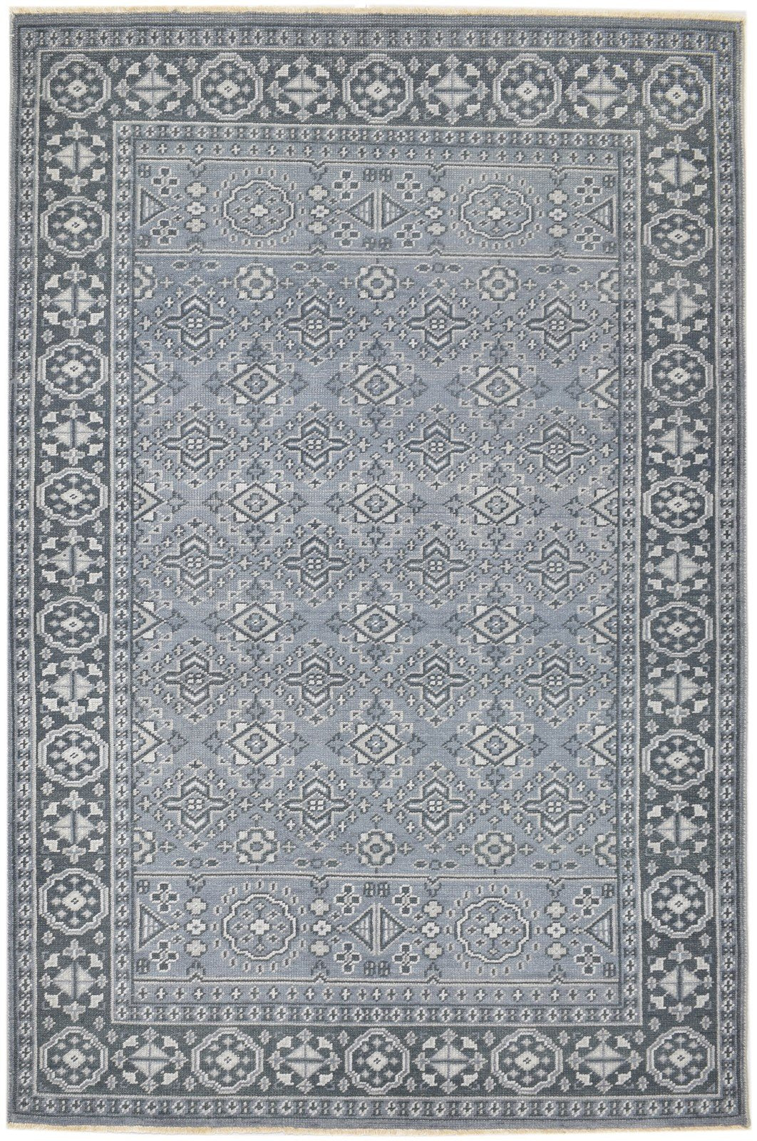 Grey Wool Rug 6' X 9' Persian Hand Knotted Kazak Oriental Room Size Carpet