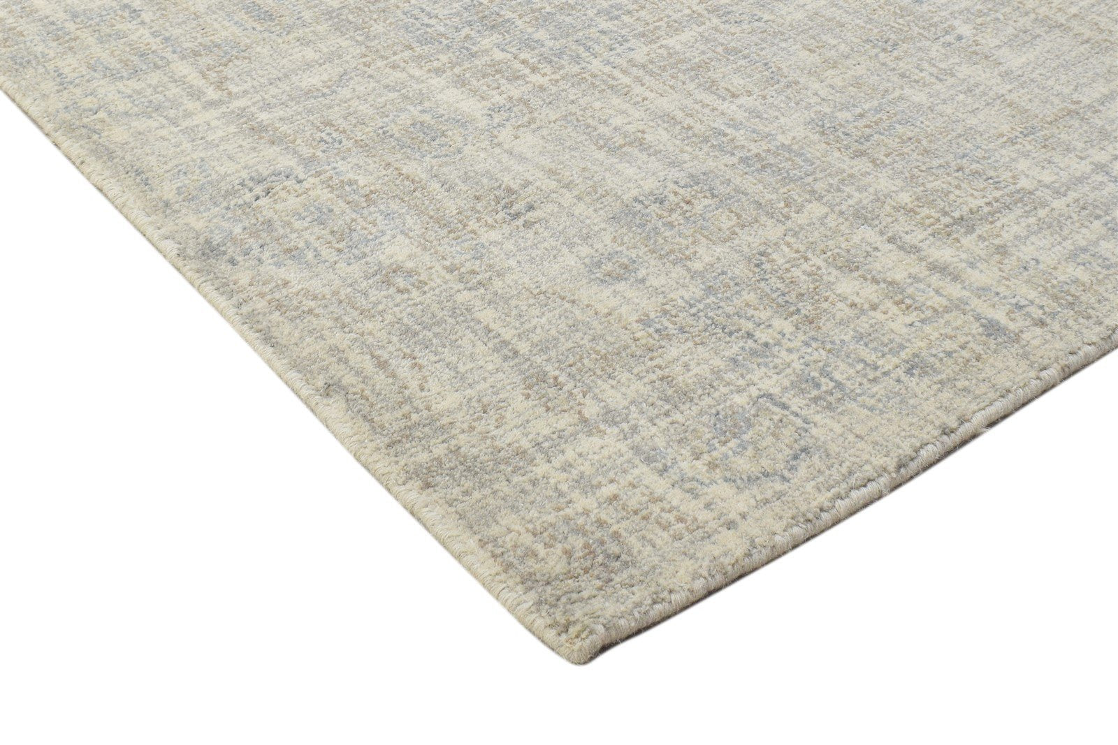 Wool Beige Rug 2' X 2' Modern Hand Tufted Scandinavian Solid Small Carpet 