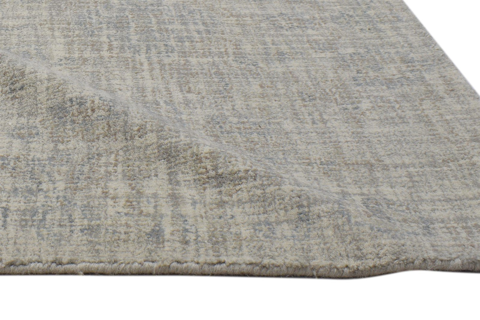 Wool Beige Rug 2' X 2' Modern Hand Tufted Scandinavian Solid Small Carpet 