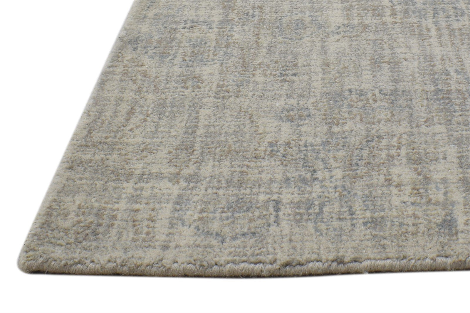 Wool Beige Rug 2' X 2' Modern Hand Tufted Scandinavian Solid Small Carpet 