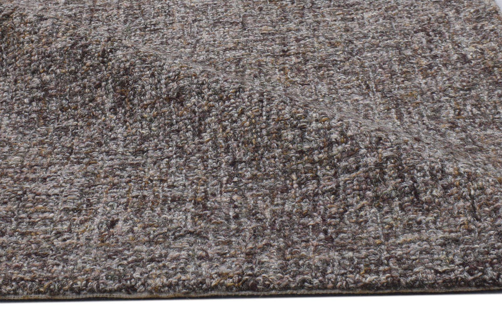 Wool Brown Rug 2' X 3' Modern Hand Tufted Scandinavian Solid Small Carpet 