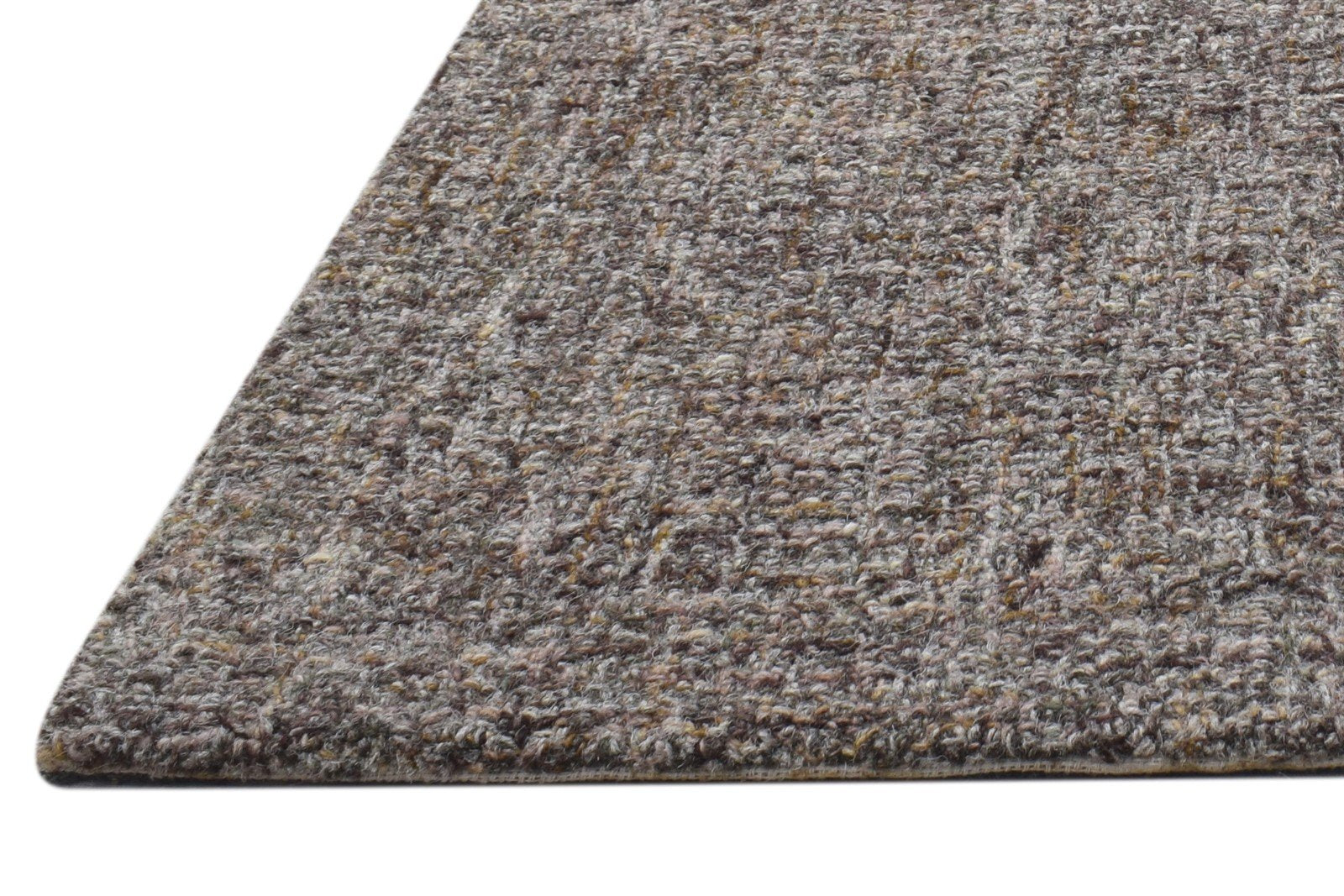 Wool Brown Rug 2' X 3' Modern Hand Tufted Scandinavian Solid Small Carpet 