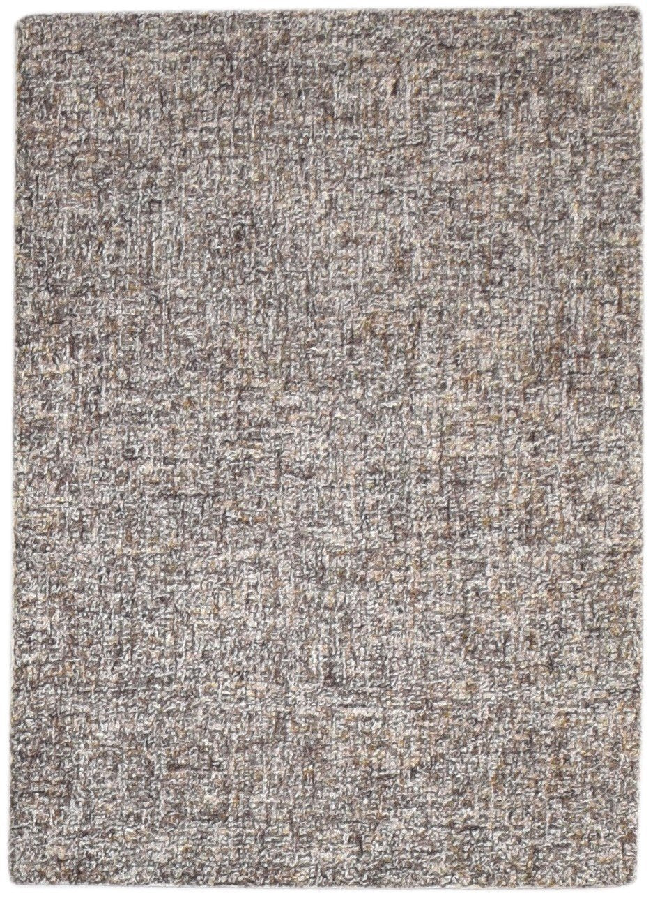 Wool Brown Rug 2' X 3' Modern Hand Tufted Scandinavian Solid Small Carpet 