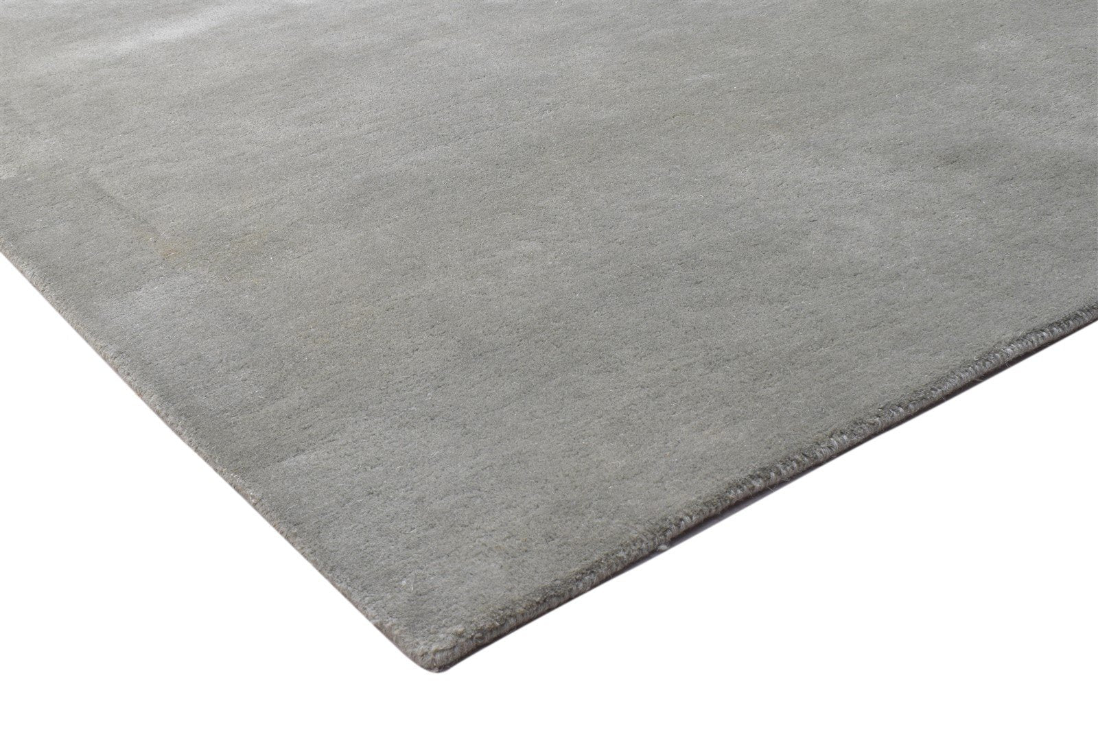 8' X 8' Rug Wool Dark Grey Modern Hand Tufted Scandinavian Solid Large Carpet 