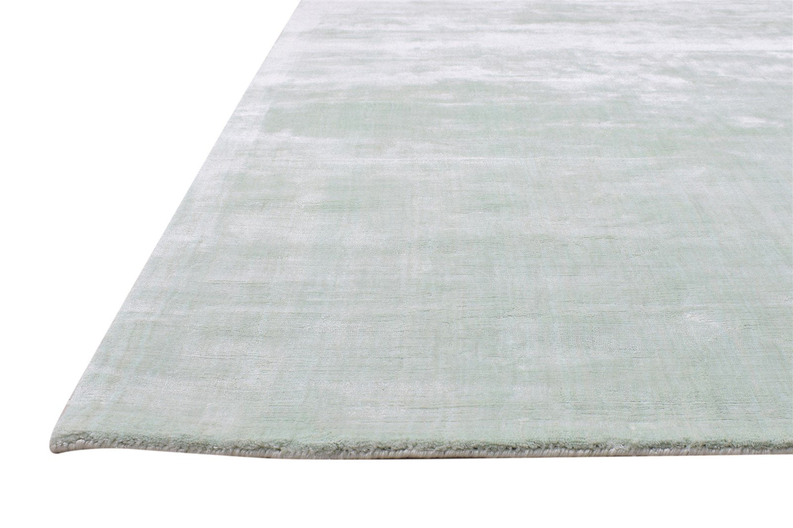 Silver Silk Rug 6' X 6' Modern Handloom Scandinavian Solid Room Size Carpet 